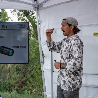 Ian Miner instructing students in a precision shooting class